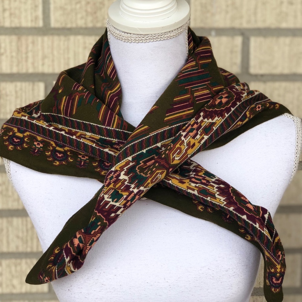Square cotton scarf made in Italy